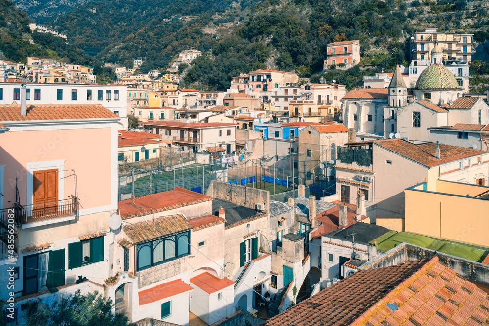 glimpses of the village of cetara, amalfi coast, salerno, italy
