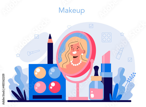 Make up artist concept. Professional artist doing a beauty procedure,
