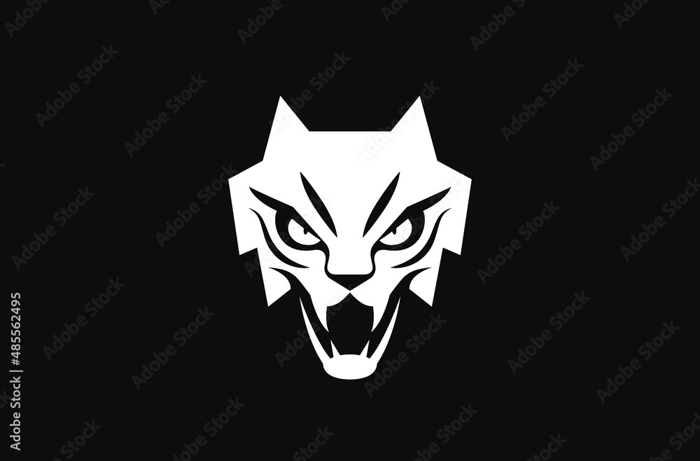 Feline mascot symbol and logo design vector with modern and minimal illustration concept style for badge, emblem and t shirt printing. Angry feline illustration for gaming, sport and e-sport team Feline mascot symbol and logo design vector with modern and minimal illustration concept style for badge, emblem and t shirt printing. Angry feline illustration for gaming, sport and e-sport team