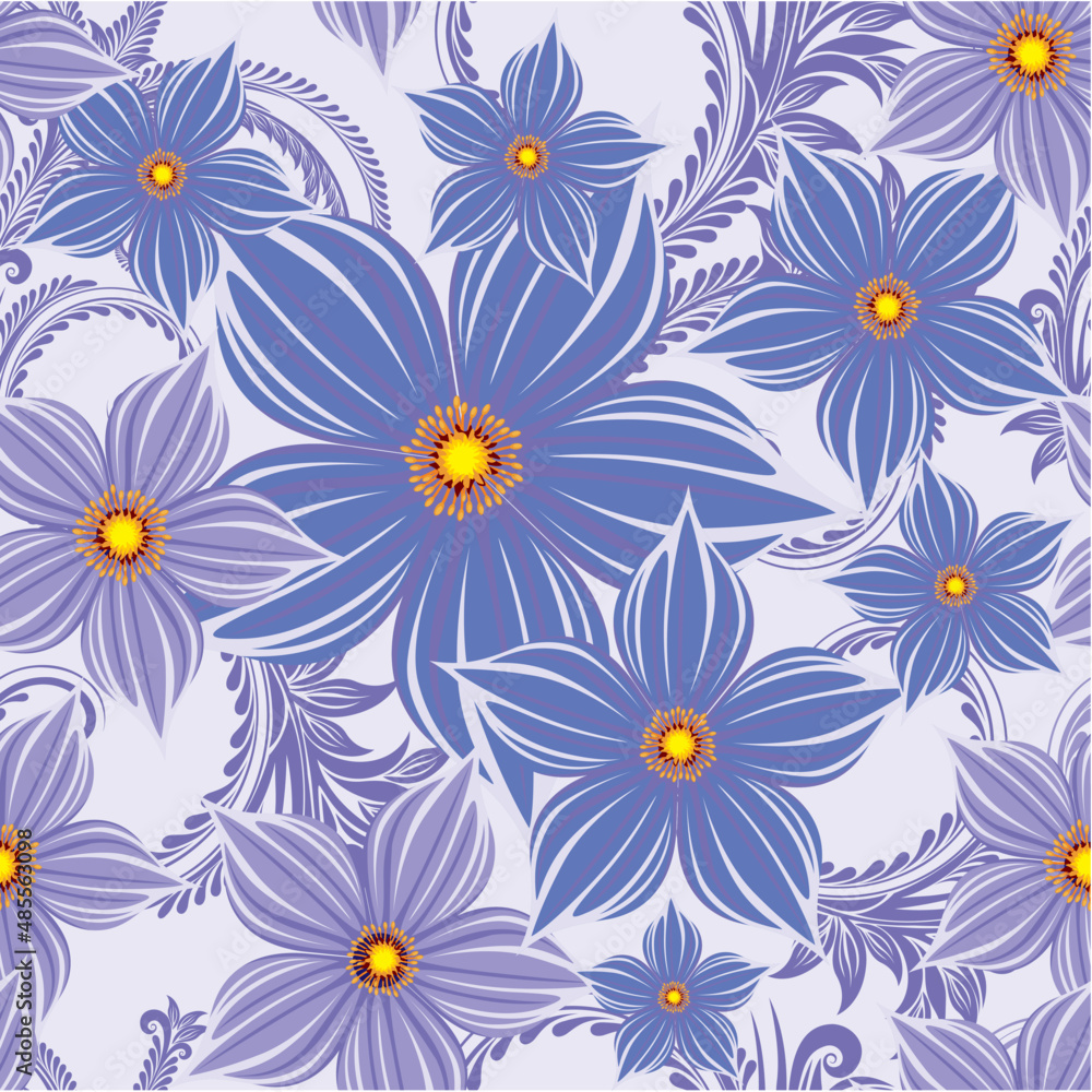 seamless pattern with camomiles seamless pattern with camomiles
