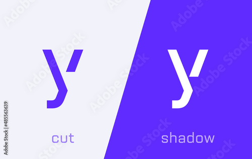 Set of letter Y minimal logo icon design template elements
