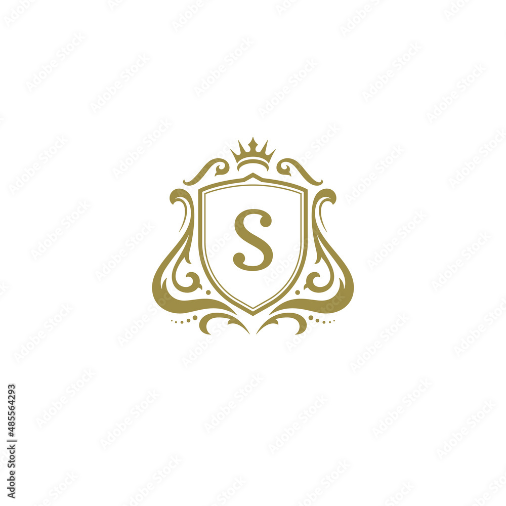 Luxury logo crest template design vector illustration. Luxury logo crest template design vector illustration.