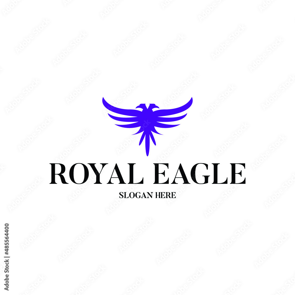 Obraz premium Beautiful Royal elegance double headed eagle logo