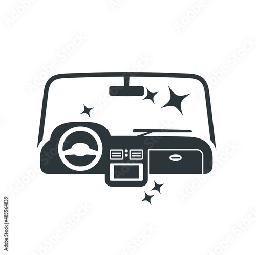 car interior cleaning services, vector art. © iconation