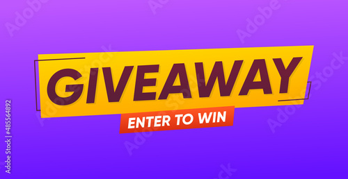 Giveaway banner, Social media poster template design 