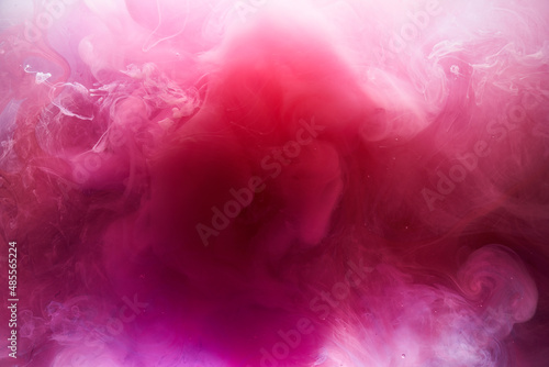 Pink smoke ink background  colorful fog  abstract swirling touch ocean sea  acrylic paint pigment underwater