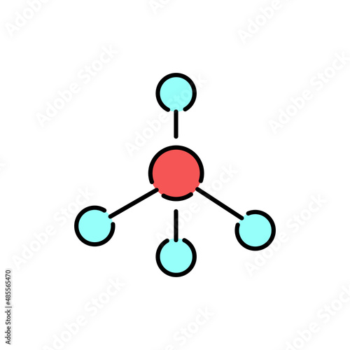 Methane formule color line icon. Pictogram for web page