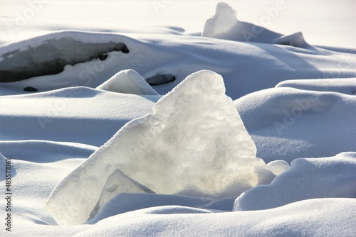 Ice on the Neva River in St. Petersburg