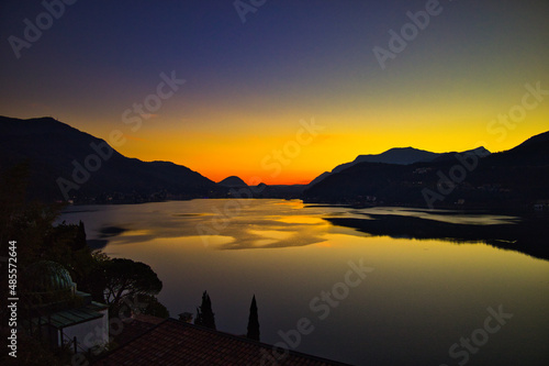 Sunset in Ticino Switzerland