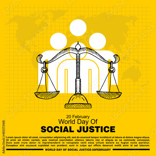 World Day of Social justice, poster and banner