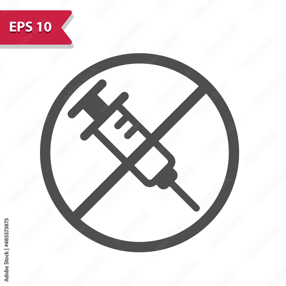 Anti-Vax Icon - Vaccine, Vaccination Anti-Vax Icon - Vaccine, Vaccination