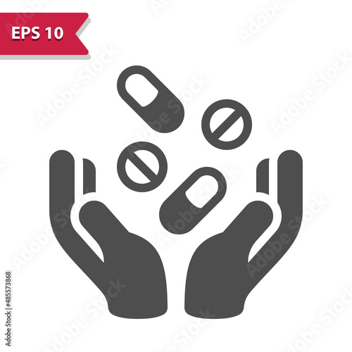 Hands With Pills Icon