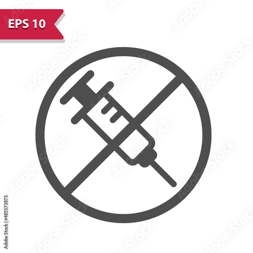 Anti-Vax Icon - Vaccine, Vaccination