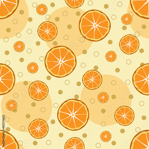 Vector graphic of seamless pattern design with yellow, brown and white color scheme and also with citrus illustration theme. Perfect for pattern of textile industry