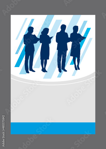Musik graphic with choir in vector quality.