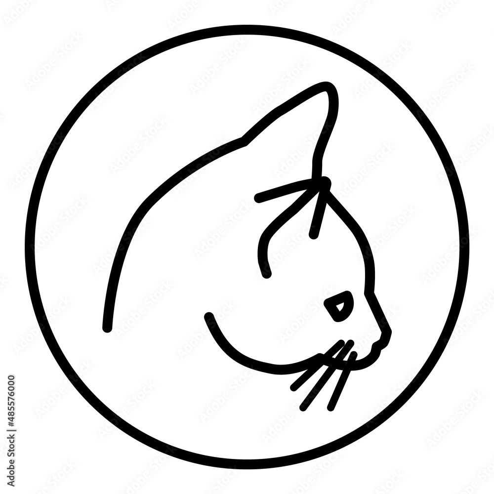 Cat Flat Icon Isolated On White Background Cat Flat Icon Isolated On White Background