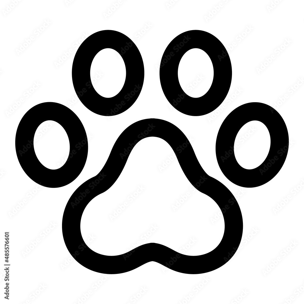 Cat Paw Flat Icon Isolated On White Background Cat Paw Flat Icon Isolated On White Background