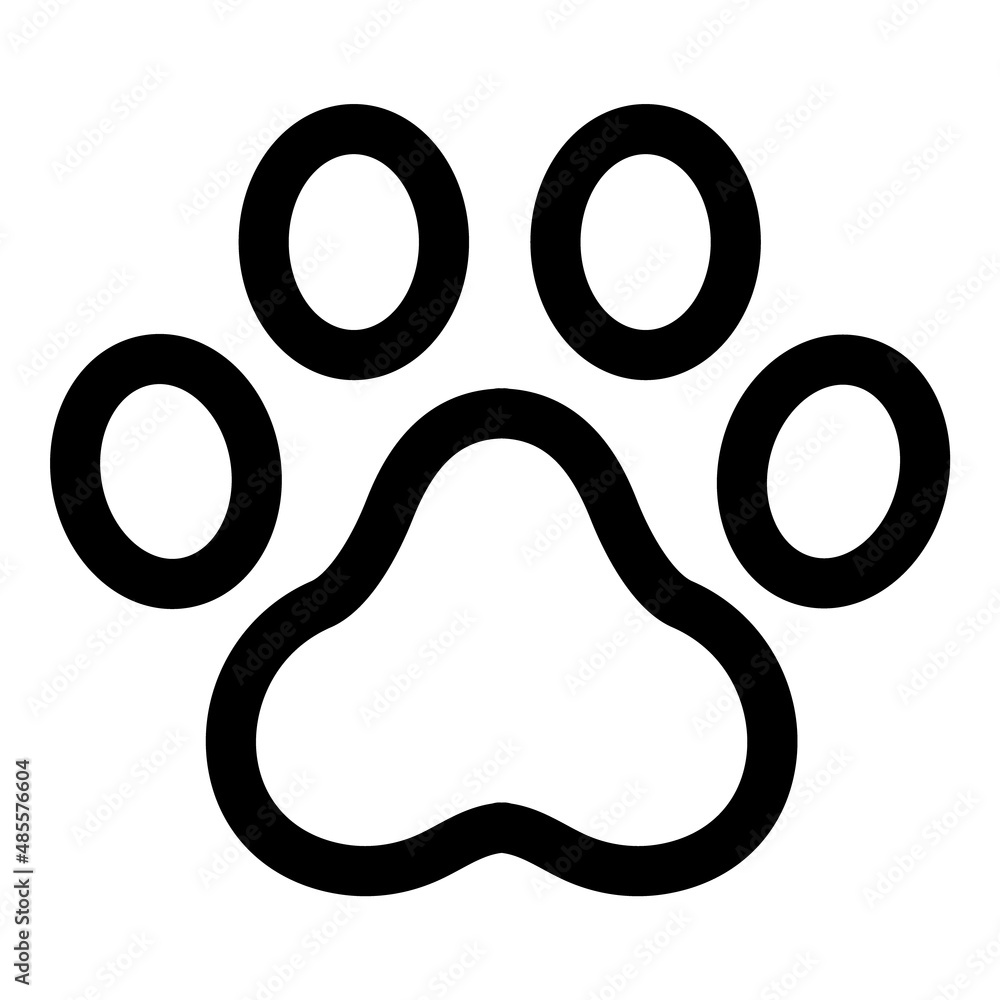 Cat Paw Flat Icon Isolated On White Background Cat Paw Flat Icon Isolated On White Background