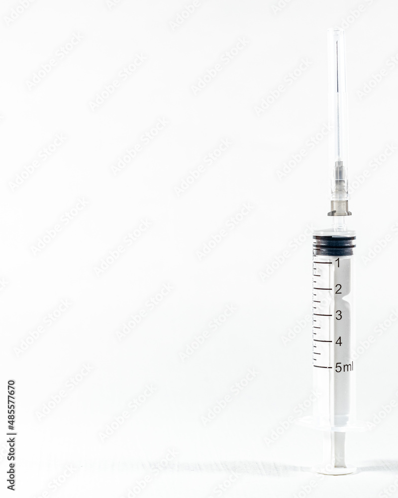 syringe on white background syringe on white background