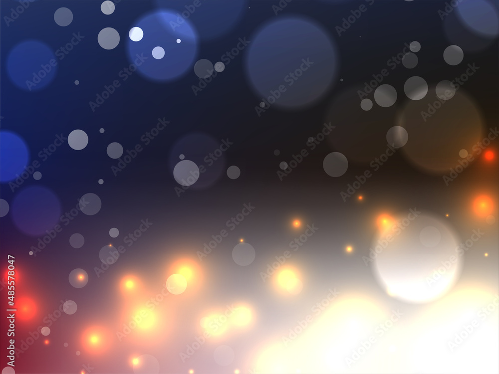 Abstract glowing bokeh blue color background design Abstract glowing bokeh blue color background design