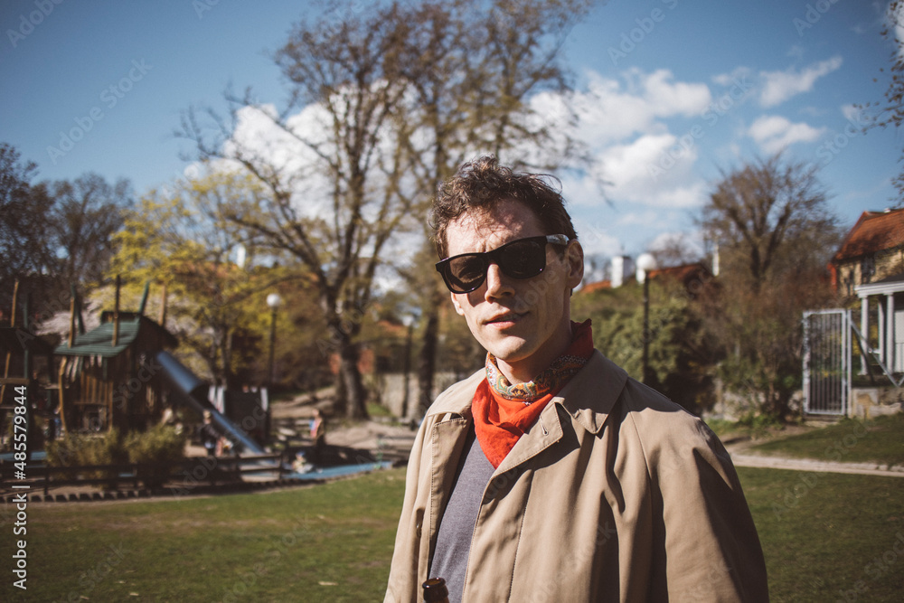 Man looking at camera