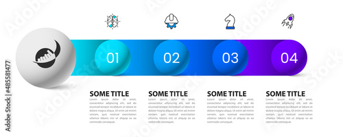 Infographic design template. Creative concept with 4 steps. Line
