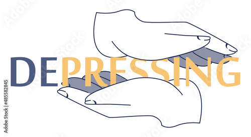 Depression concept. Mental disorder, feeling of despair and helplessness.