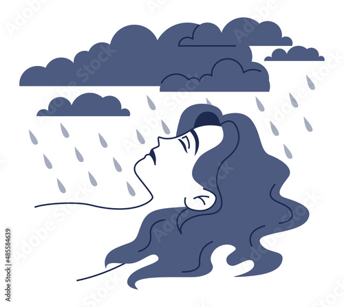 Depression concept. Mental disorder, feeling of despair and helplessness