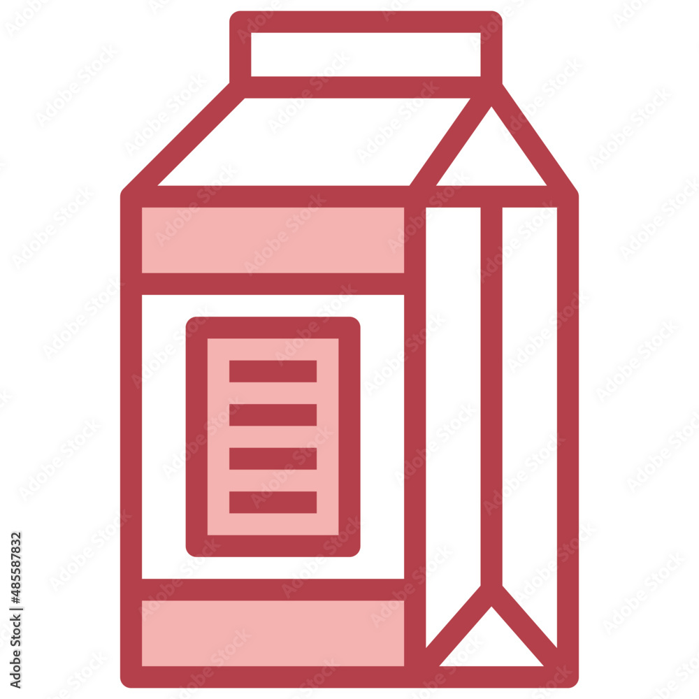 CARTON red line icon,linear,outline,graphic,illustration CARTON red line icon,linear,outline,graphic,illustration