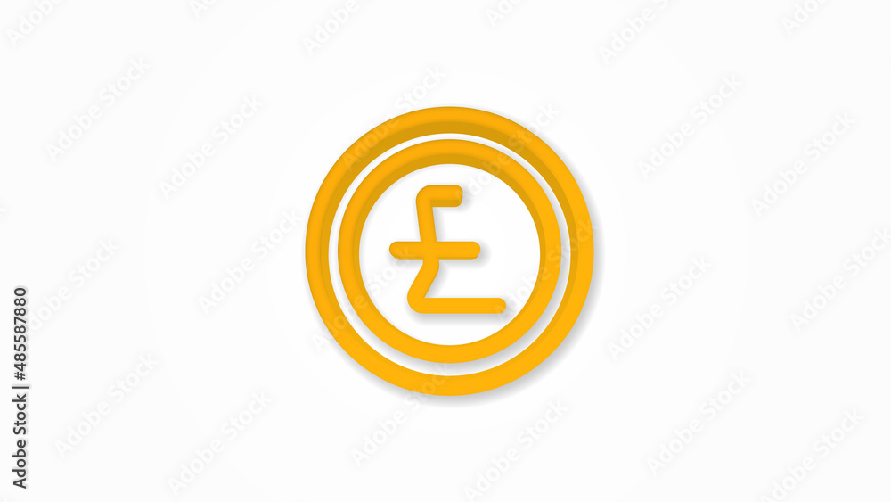 Pound Sterling currency coin realistic icon. 3d vector illustration. Isolated line color pictogram. Transparent shadows Pound Sterling currency coin realistic icon. 3d vector illustration. Isolated line color pictogram. Transparent shadows