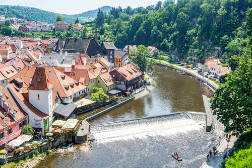 Český Krumlov city view panorama