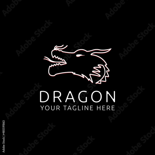 Dragon head logo for design inspirations