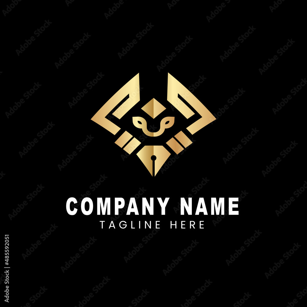 Lion king logo design vector template Lion king logo design vector template