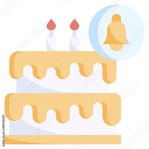 BIRTHDAY flat icon,linear,outline,graphic,illustration