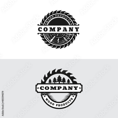Wood logo template