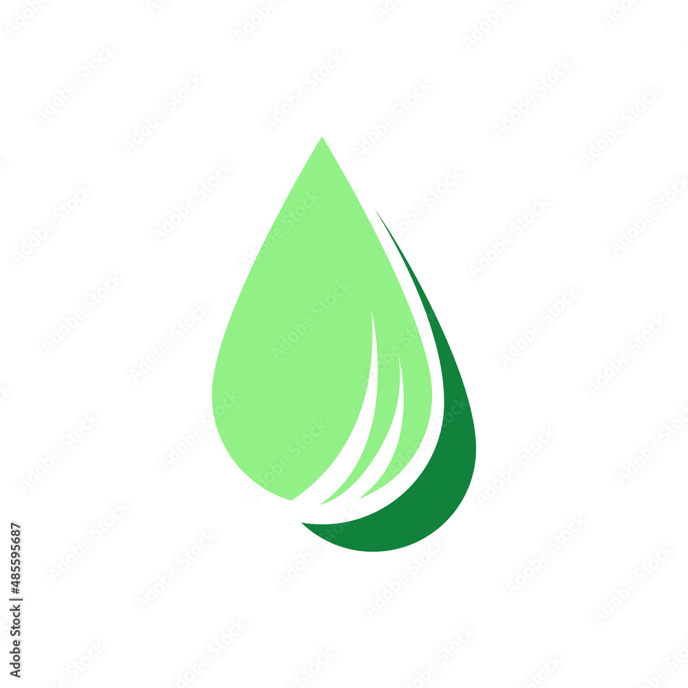 green leaf teardrop shape logo concept vector design green leaf teardrop shape logo concept vector design
