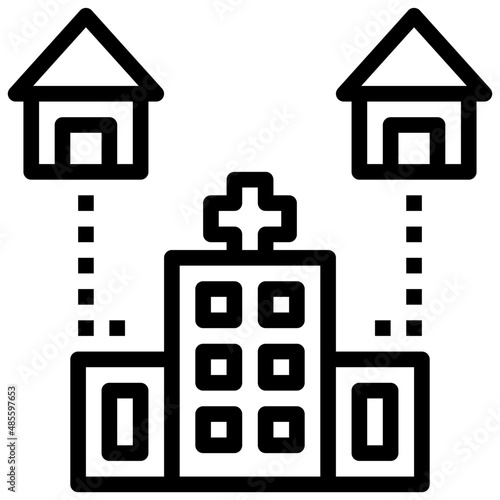 TELEMEDICINE line icon,linear,outline,graphic,illustration
