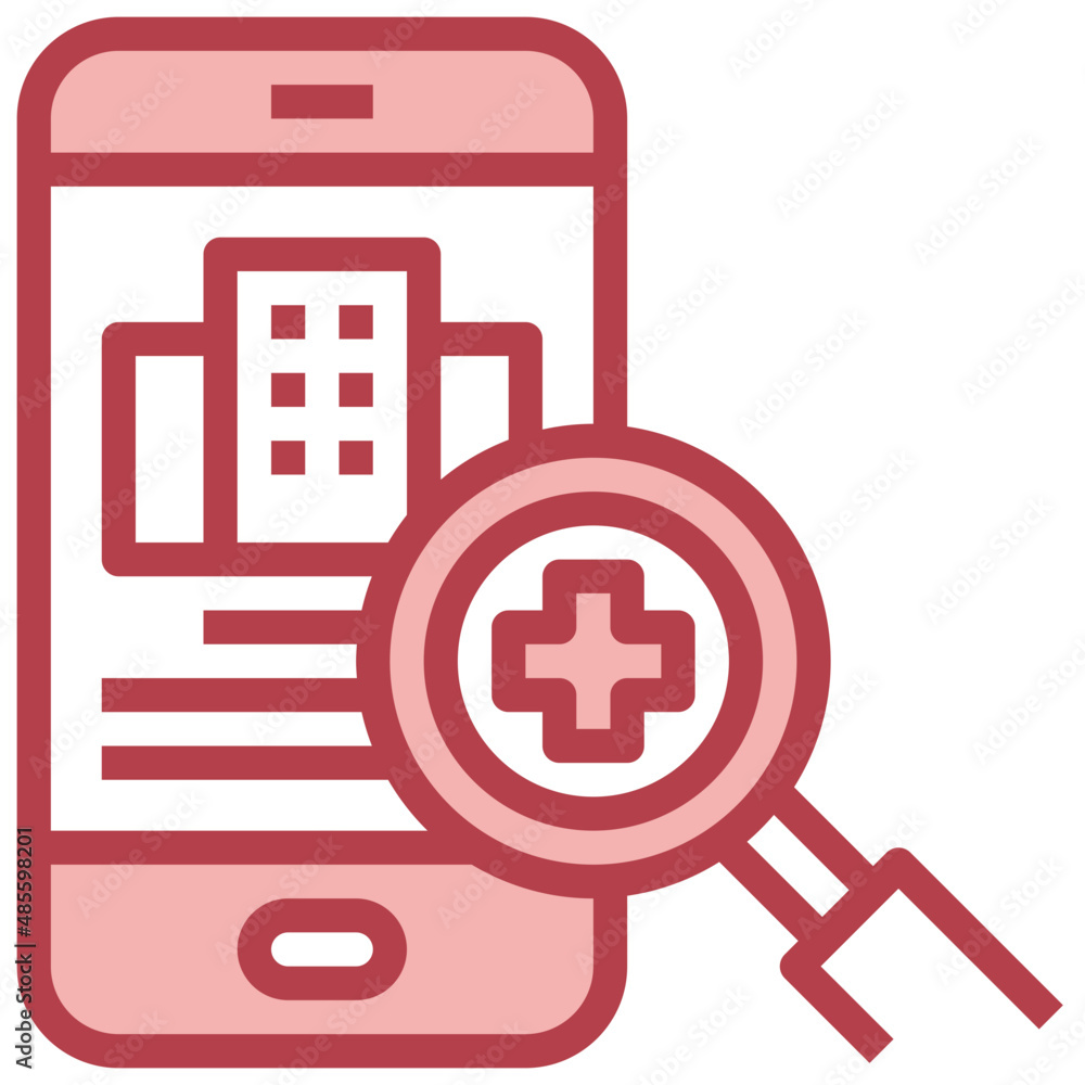 SEARCH red line icon,linear,outline,graphic,illustration SEARCH red line icon,linear,outline,graphic,illustration