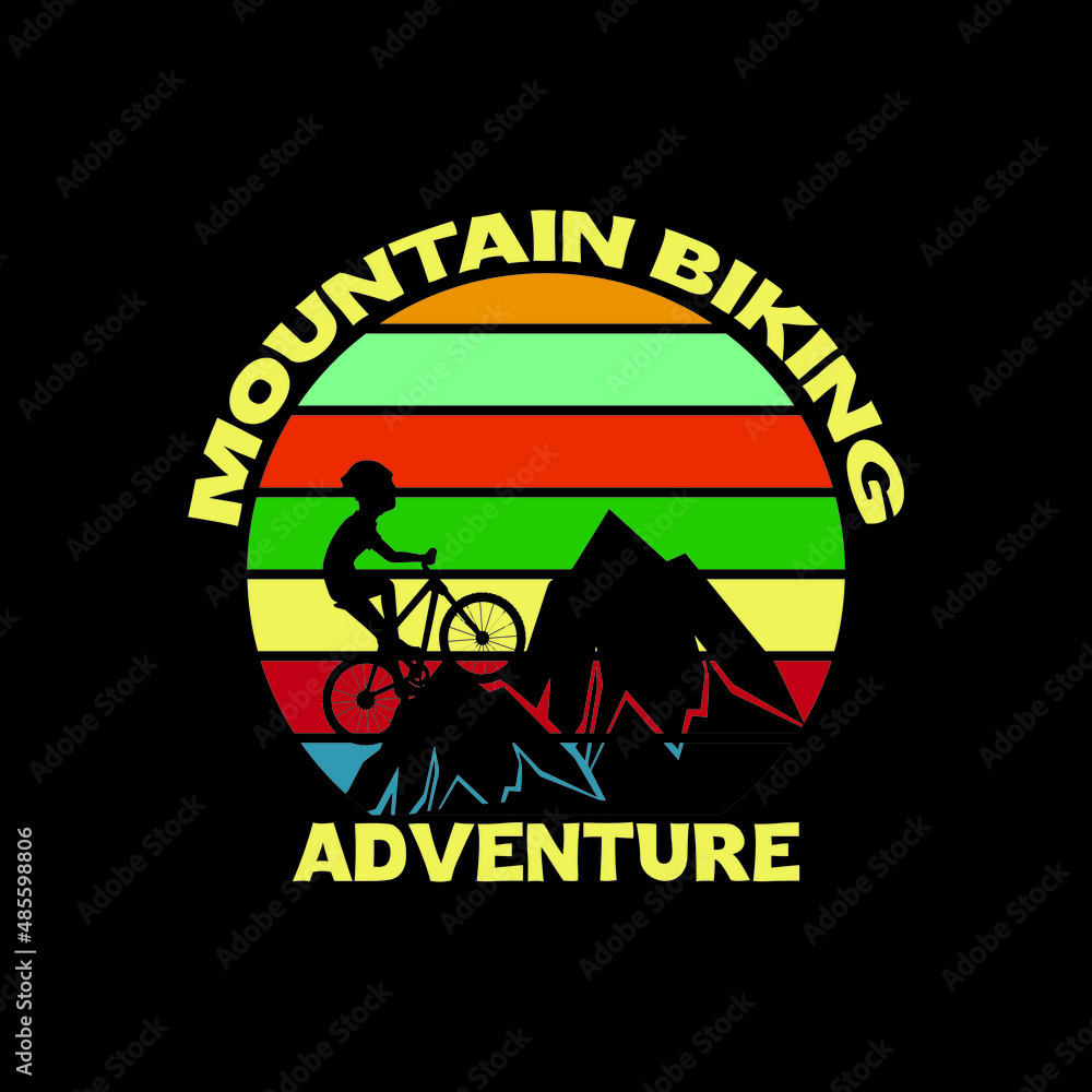 Mountain Biking Adventure T-Shirt Vector Design Mountain Biking Adventure T-Shirt Vector Design