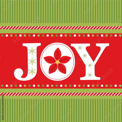 joy christmas greeting card design