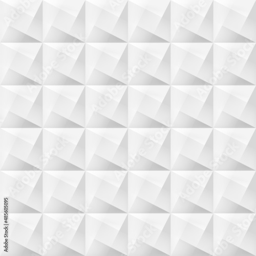 White decorative geometric texture - seamless abstract background. 3d endless design