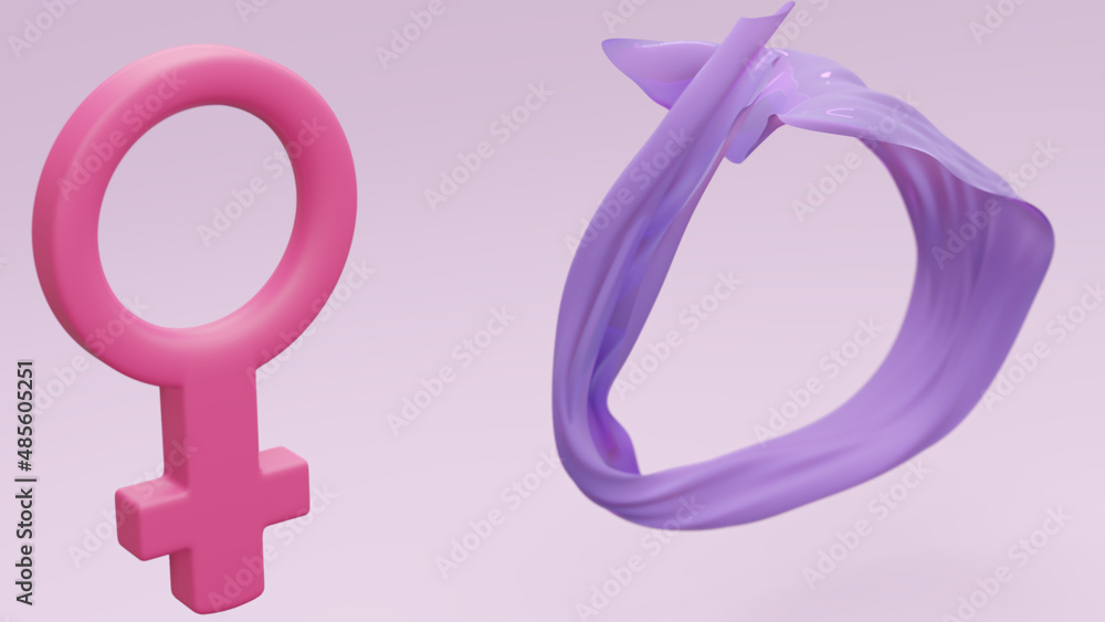 Pink and purple background of women's symbol Pink and purple background of women's symbol