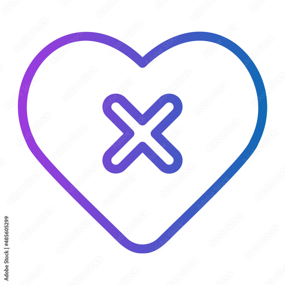 Obraz premium dislike gradient icon