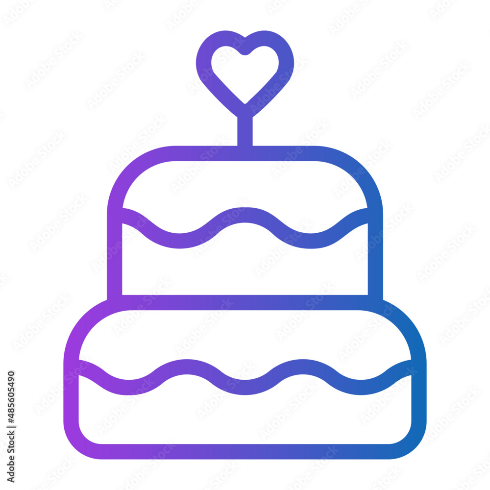 wedding cake gradient icon wedding cake gradient icon