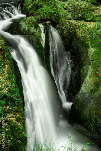 Waterfall in a mystical forest