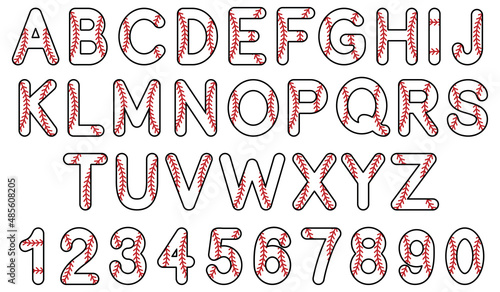 Baseball Alphabet and Number Clipart Set