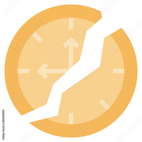 CLOCK flat icon,linear,outline,graphic,illustration