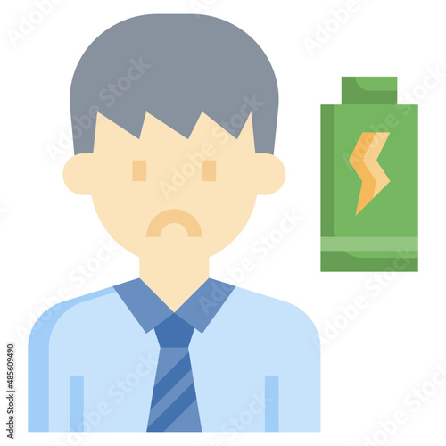 TIRED flat icon,linear,outline,graphic,illustration