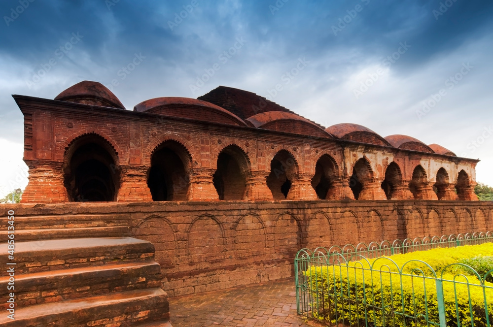 Rasmancha Temple, Bishnupur , India - Old brick temple made in 1600.