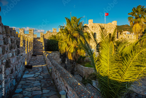 MARMARIS, TURKEY: The old stone Fortress of Marmaris on a sunny day. photo